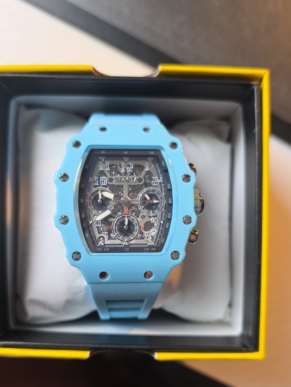 520. Invicta Racing 39.5mm Quartz Watch Light Blue